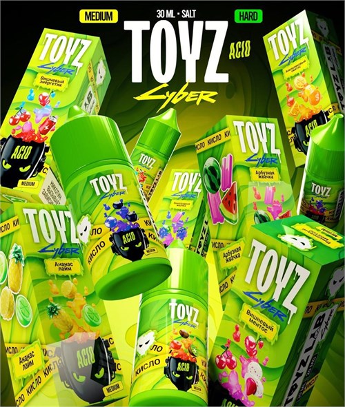 Жидкость Toyz Cyber Sour 30 мл 20 мг hard 5223 - фото 16469